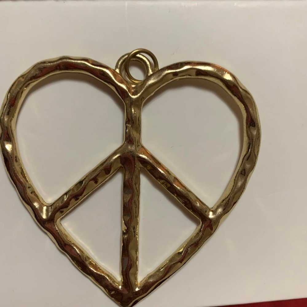 Gold Tone Peace Pendant, Ardene accessories